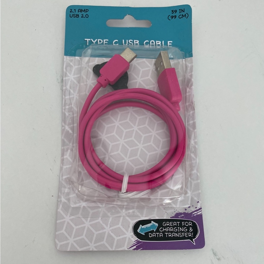 Pink Rainbow USB C Cable